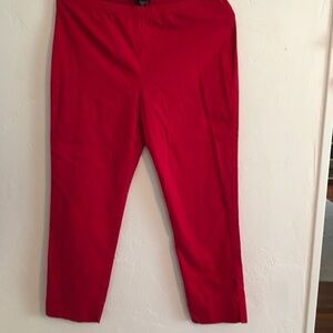 Karen Kane Red Capri Pants Women's Size 14 Cotton Blend